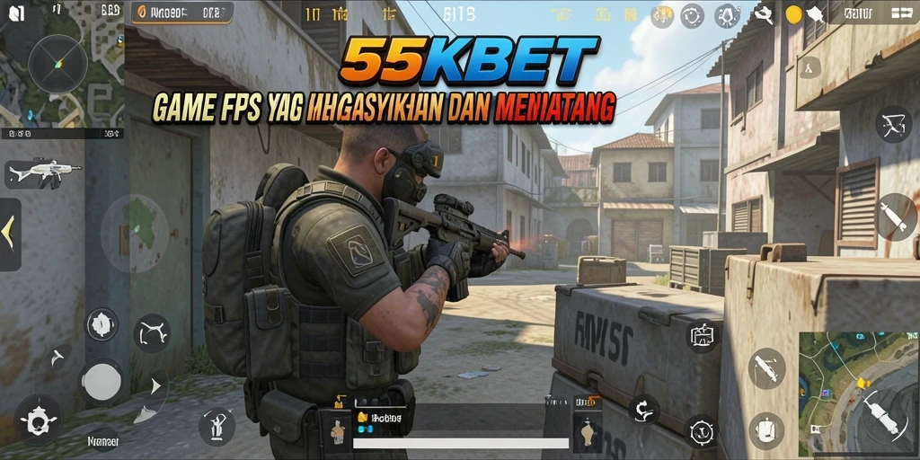 Tampilan gameplay seru di 55KBET dengan aksi FPS yang mendebarkan.