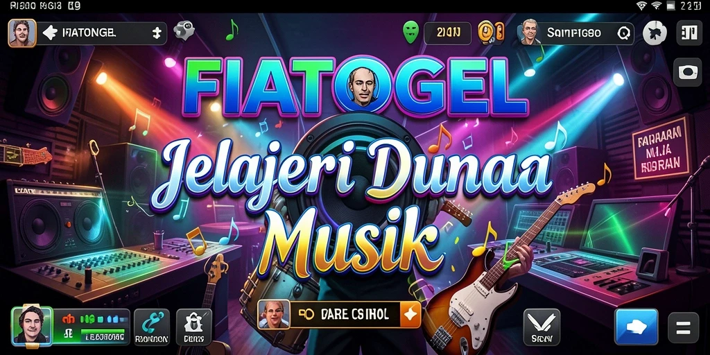 Tampilan gameplay FIATOGEL yang menarik dengan berbagai lagu interaktif.