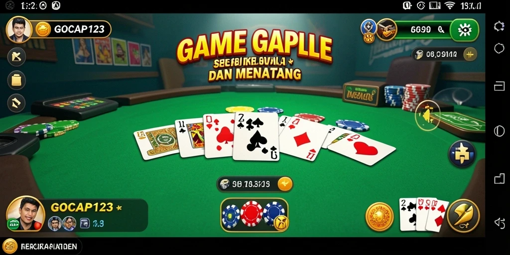Tampilan gameplay Gaple yang seru dan interaktif di GOCAP123.