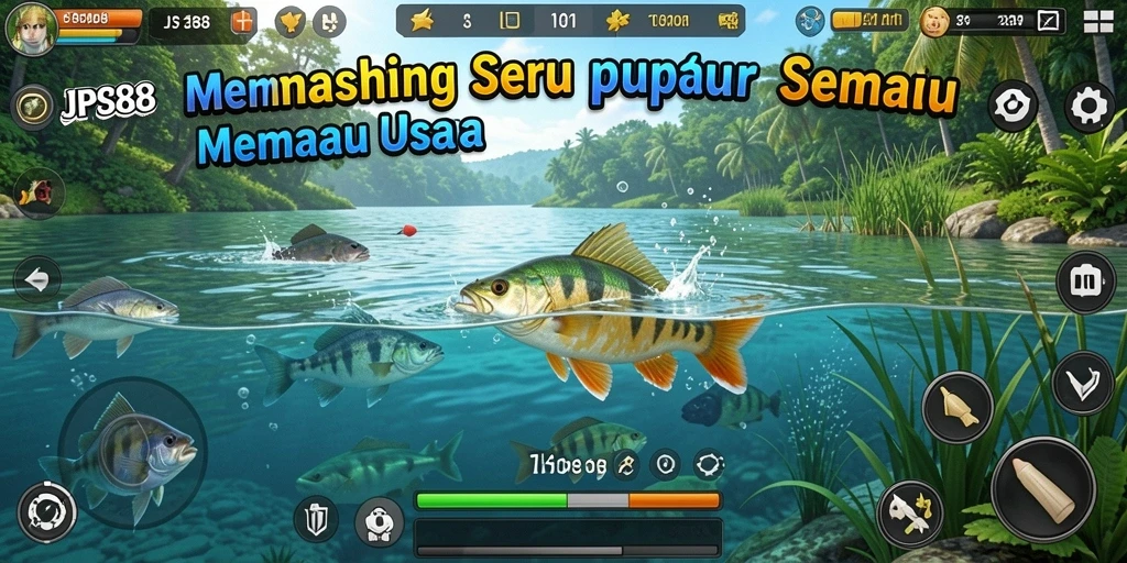 Tampilan gameplay JPS88 dengan aksi memancing yang seru.