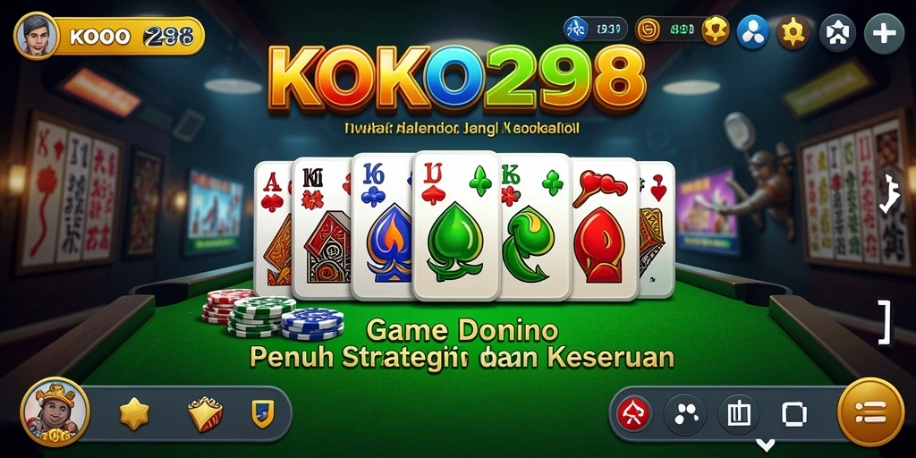 Tampilan gameplay Domino yang seru dan interaktif di KOKO288.