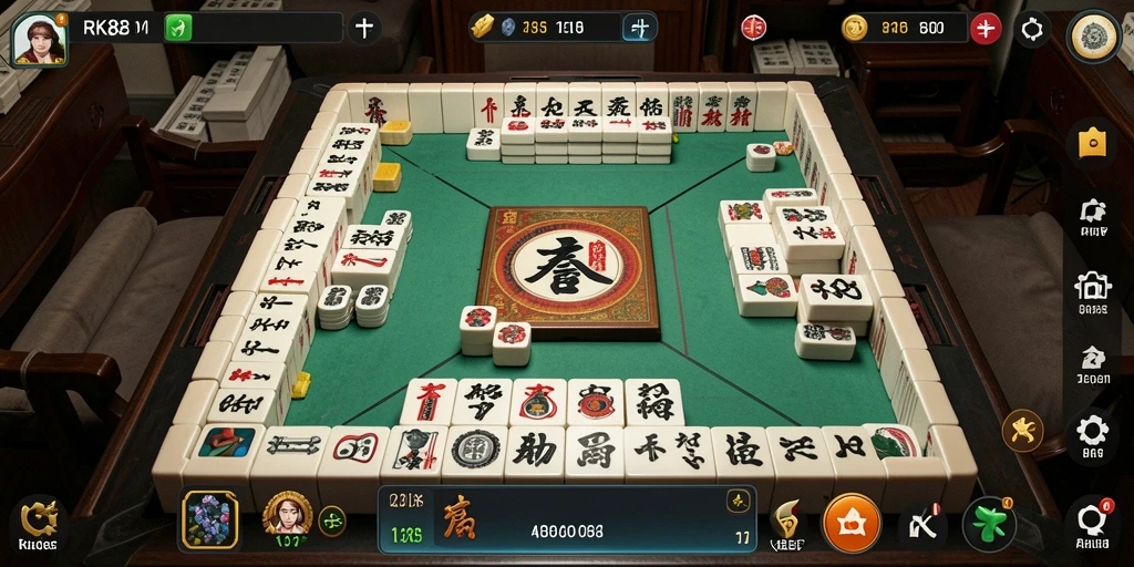 Tampilan gameplay Mahjong yang menarik dan penuh strategi.