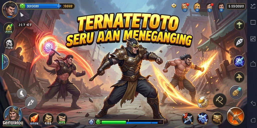 Tampilan gameplay seru di TERNATETOTO menunjukkan pertarungan epik.