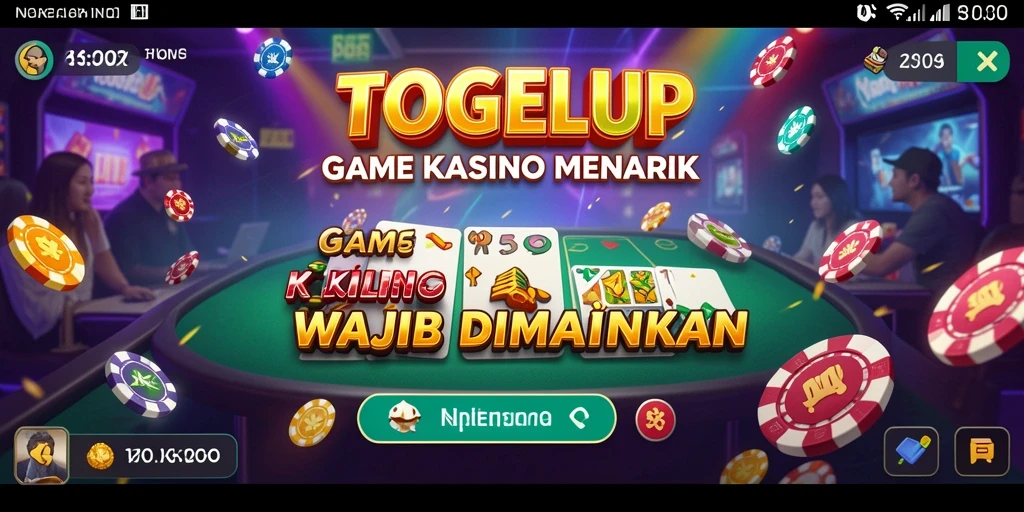 Screenshot utama TOGELUP menampilkan gameplay Kasino yang mendebarkan.